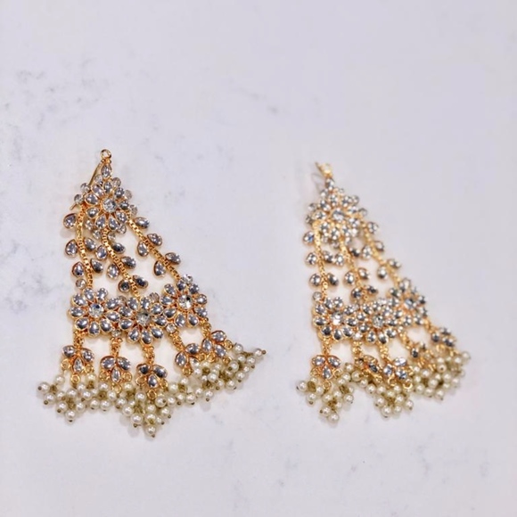 Elegant Bridal Kundan Choker and Earrings Set - Picture 3 of 3